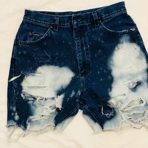 Riders destroyed high waisted shorts